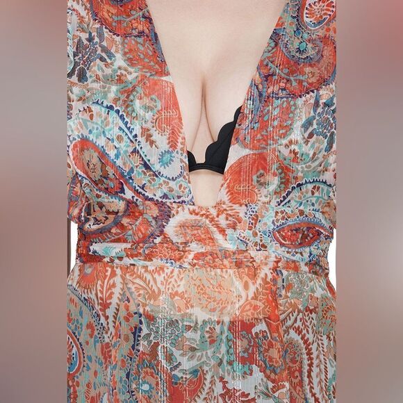 ✨V-plunge Ruffle Maxi Dress america & beyond✨ - Picture 11 of 11